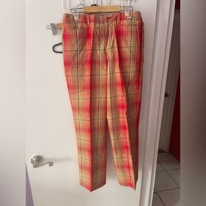 NWOT Escada Sport Red Checkered Pants 38